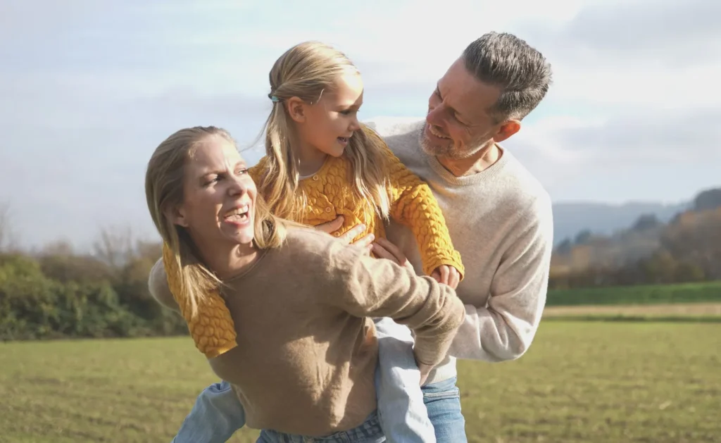 Sandra & Jürgen mit Tochter Kalia