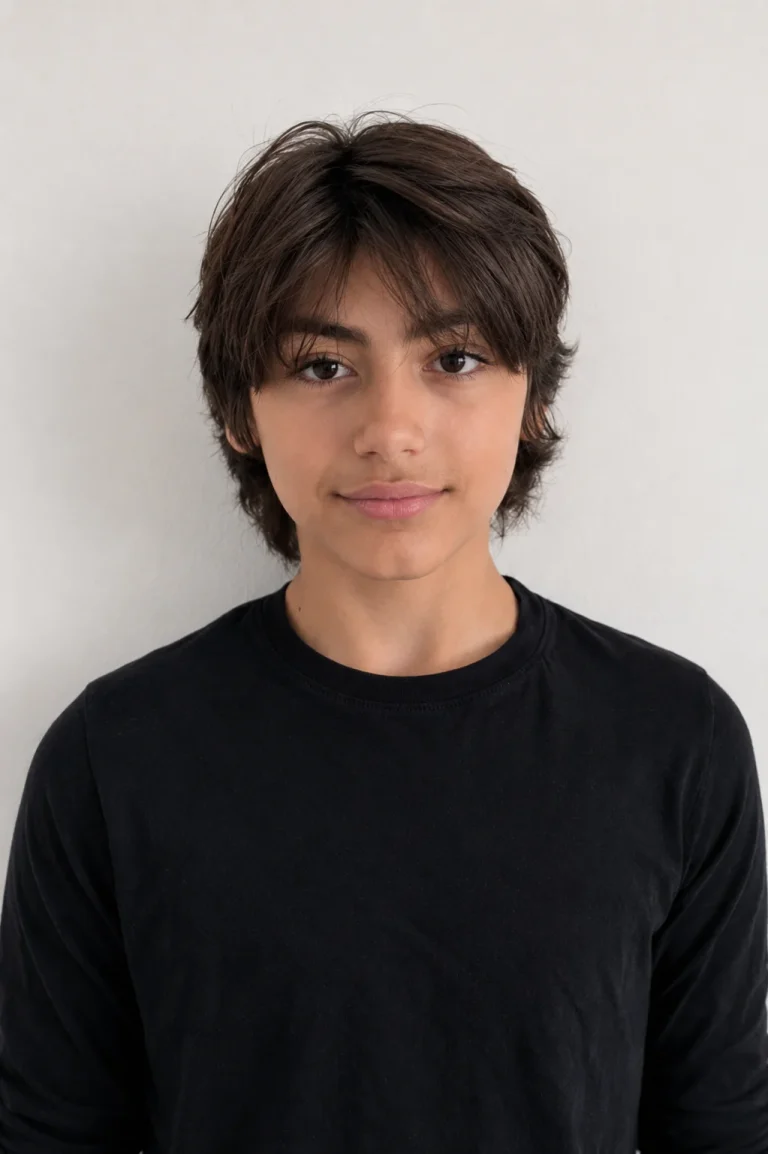 Porträt einer Person mit kurzen braunen Haaren